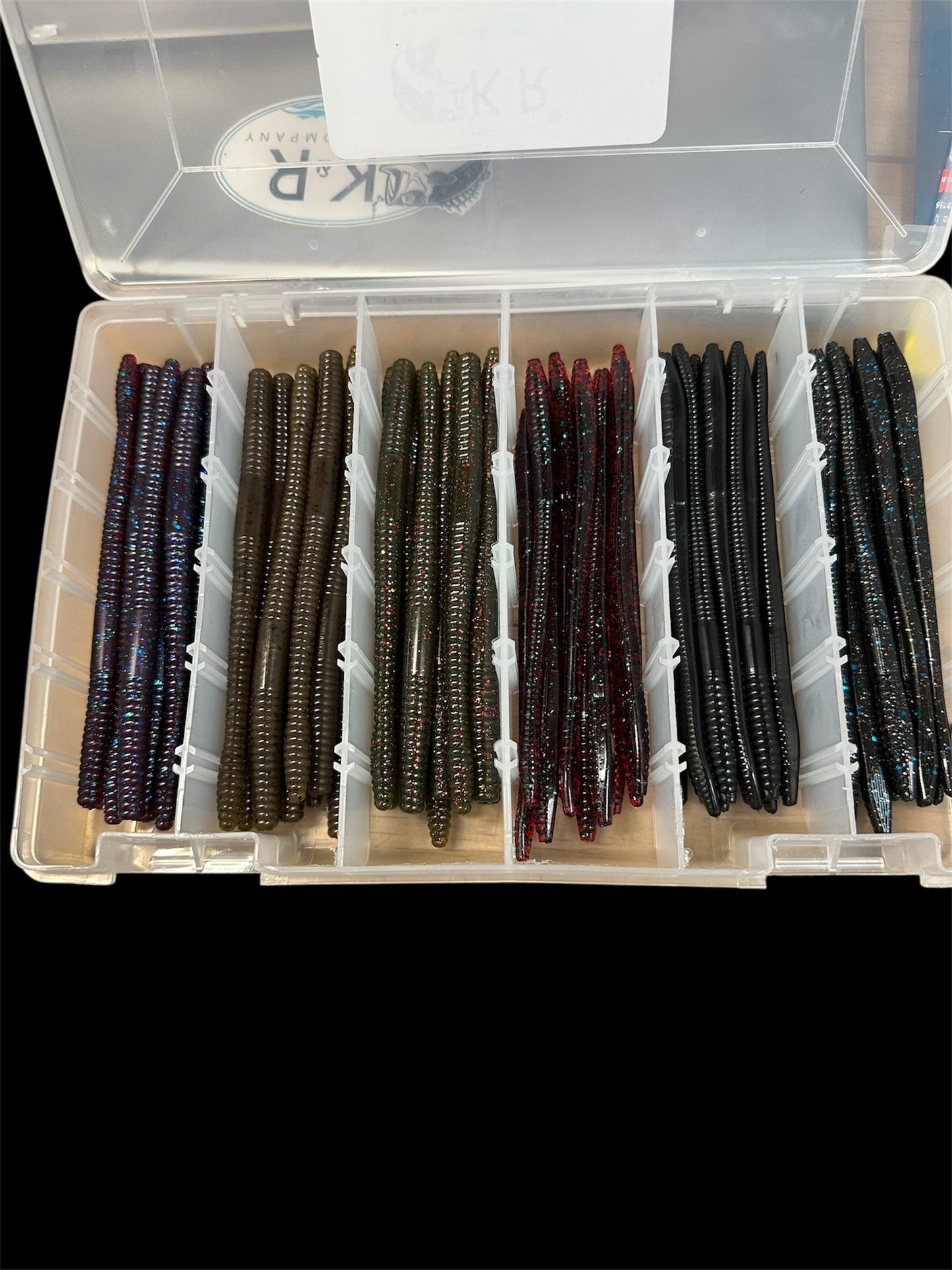 (30) 6” Round Worms (30) 6” Finesse Worms